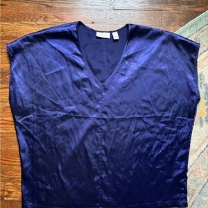 Chico's Satin feel Blouse dark purple